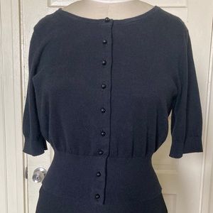 Boden black retro style cropped cardigan